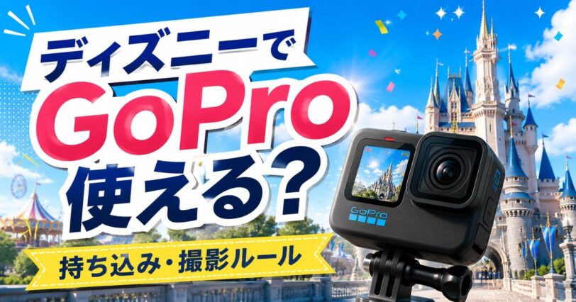 ディズニーでGoProは使えるのか持ち込みと撮影ルールを解説するアイキャッチ画像