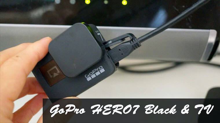 GoPro HERO7 BlackをTVに接続したところ