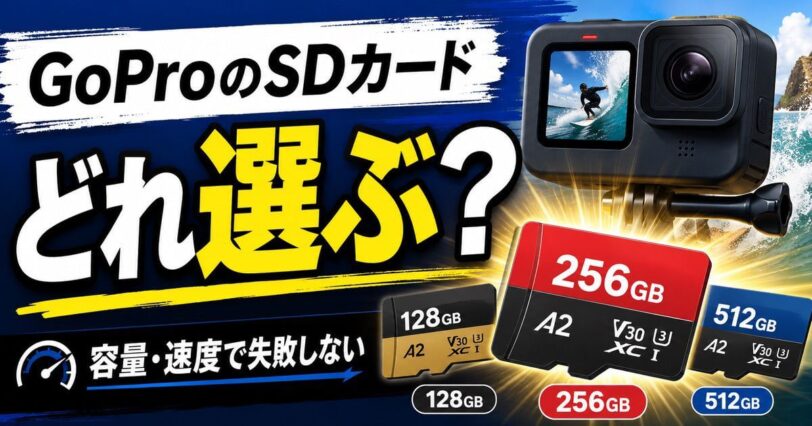 GoProにおすすめのSDカードの選び方を解説するアイキャッチ画像