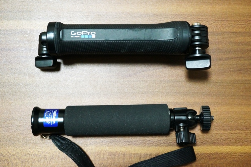 カメラ ビデオカメラ GoProの自撮り棒比較】純正3wayとベルボン自撮り棒を比べてみました 