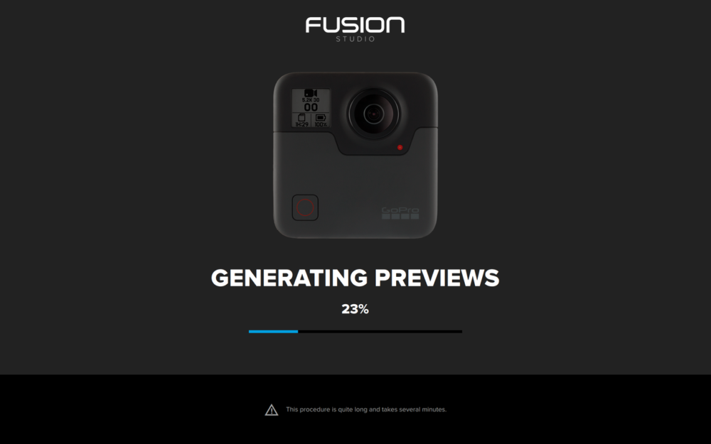Fusion Studioの読み込み画面